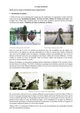 • Inondations De Plaine : L'indre-Et-Loire Est Un Département