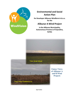 Environmental and Social Action Plan Alibunar a Wind Project
