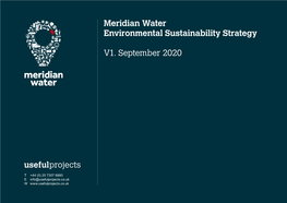 Meridian Water Environmental Sustainability Strategy