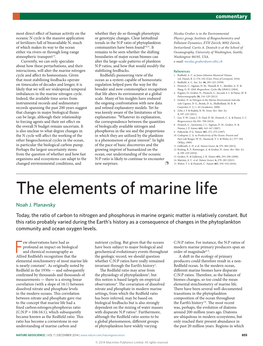 The Elements of Marine Life Noah J