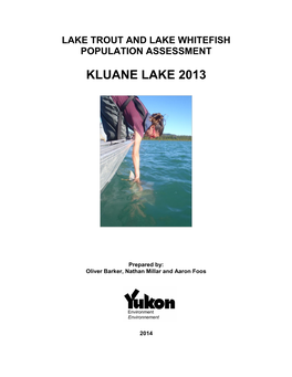 Lake Trout and Lake Whitefish Population Assessment