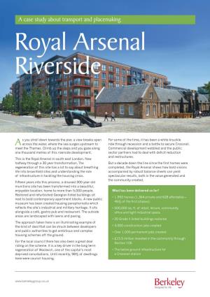 A Case Study About Transport and Placemaking Royal Arsenal Riverside