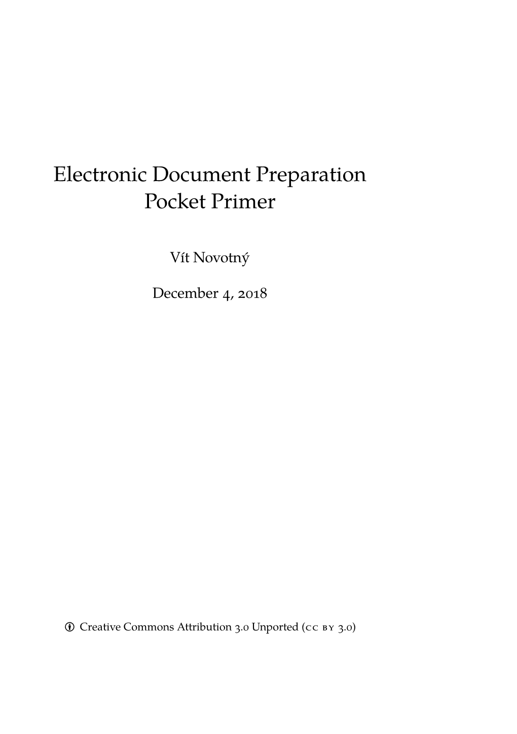 Electronic Document Preparation Pocket Primer