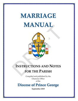 Marriage Manual 2019 DRAFT for REVIEW