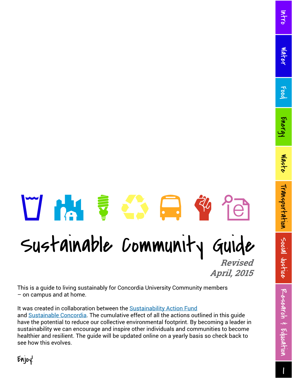 Sustainable Community Guide Revised April, 2015