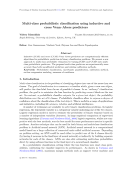 Multi-Class Probabilistic Classification Using Inductive and Cross Venn–Abers Predictors