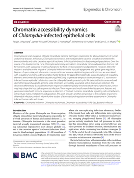Chromatin Accessibility Dynamics of Chlamydia-Infected Epithelial Cells