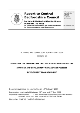 Report to Central Bedfordshire Council