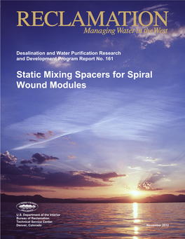 Static Mixing Spacers for Spiral Wound Modules
