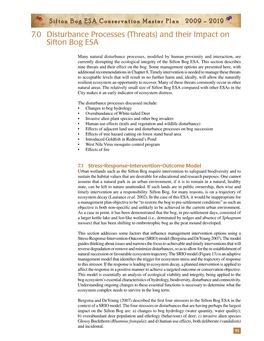 7.0 Disturbance Processes (Threats) and Their Impact on Sifton Bog ESA