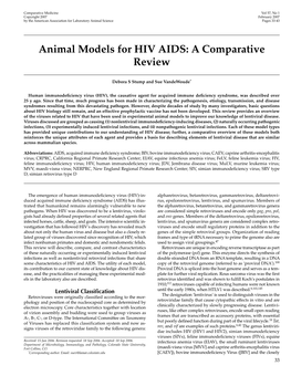 Animal Models for HIV AIDS: a Comparative Review