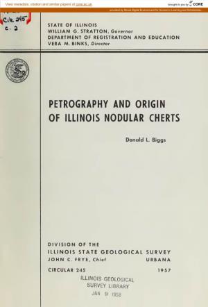 Petrography and Origin of Illinois Nodular Cherts
