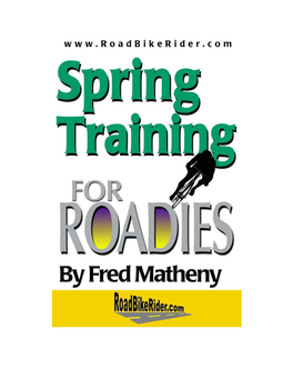 Download PDF Spring Training for Roadies