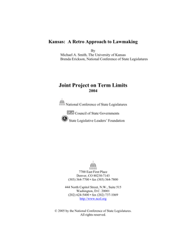 Joint Project on Term Limits 2004