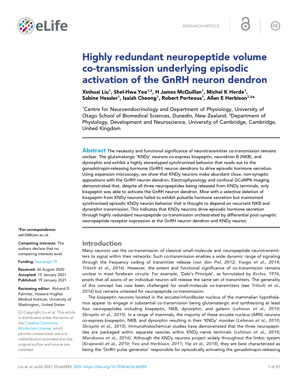 Highly Redundant Neuropeptide Volume Co