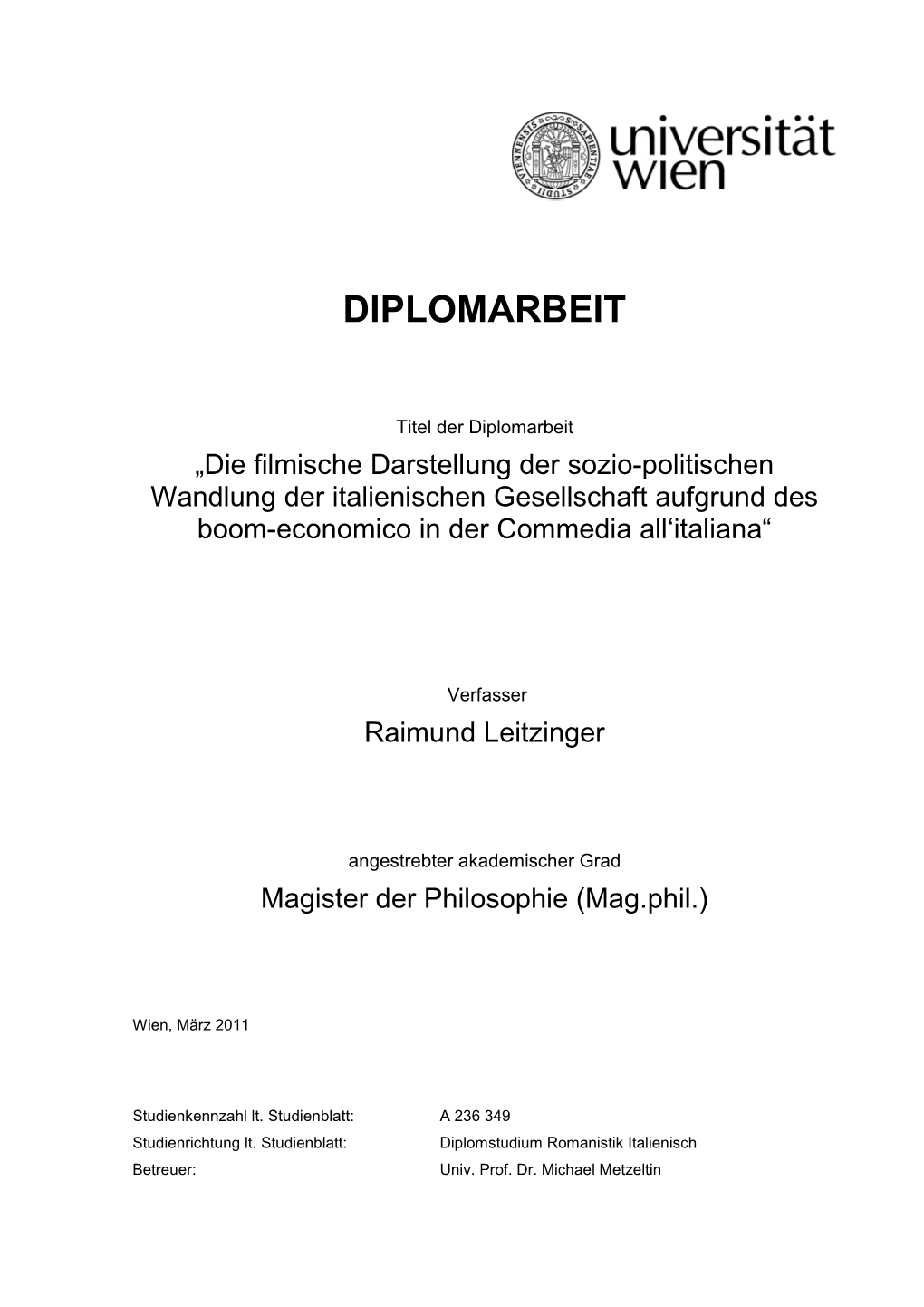 Diplomarbeit