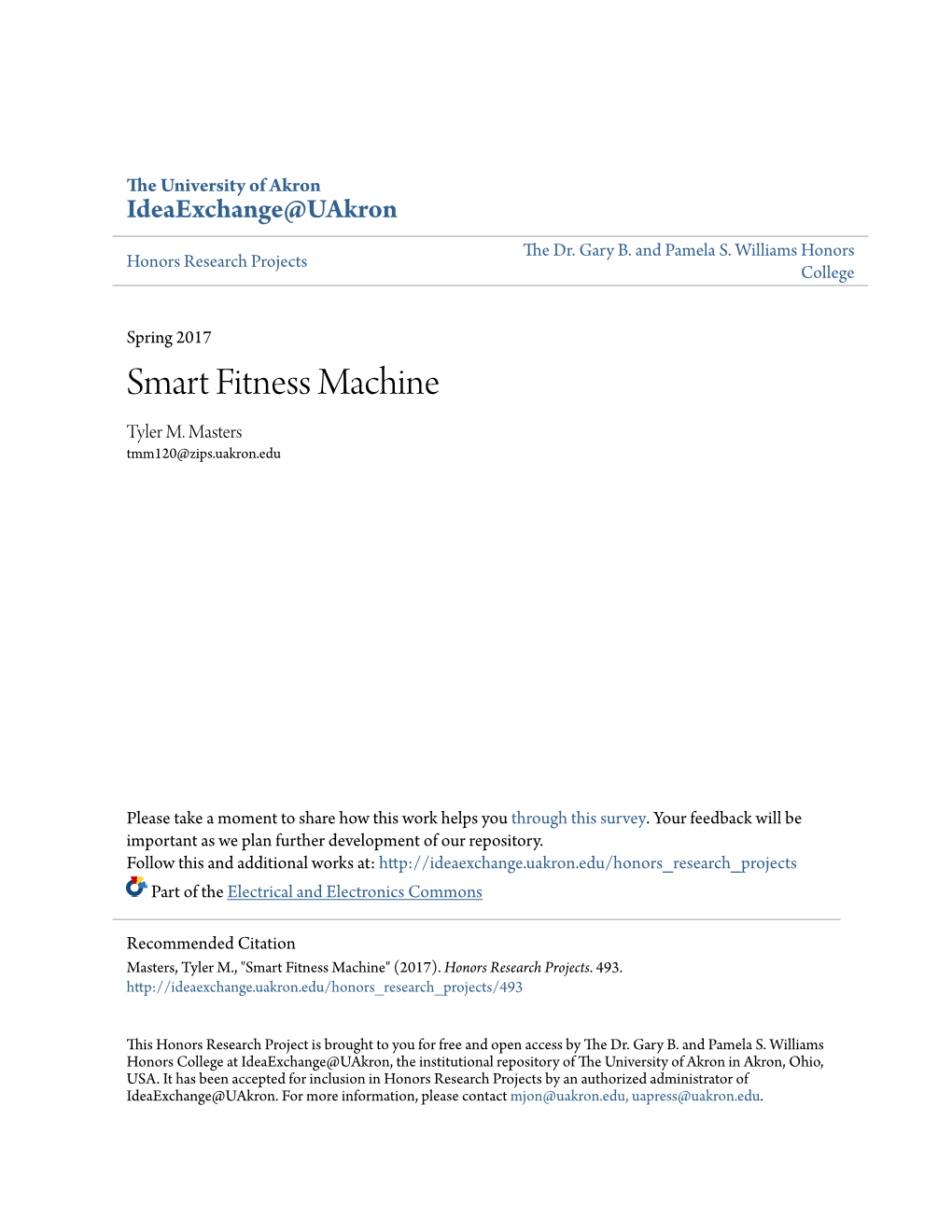 Smart Fitness Machine Tyler M