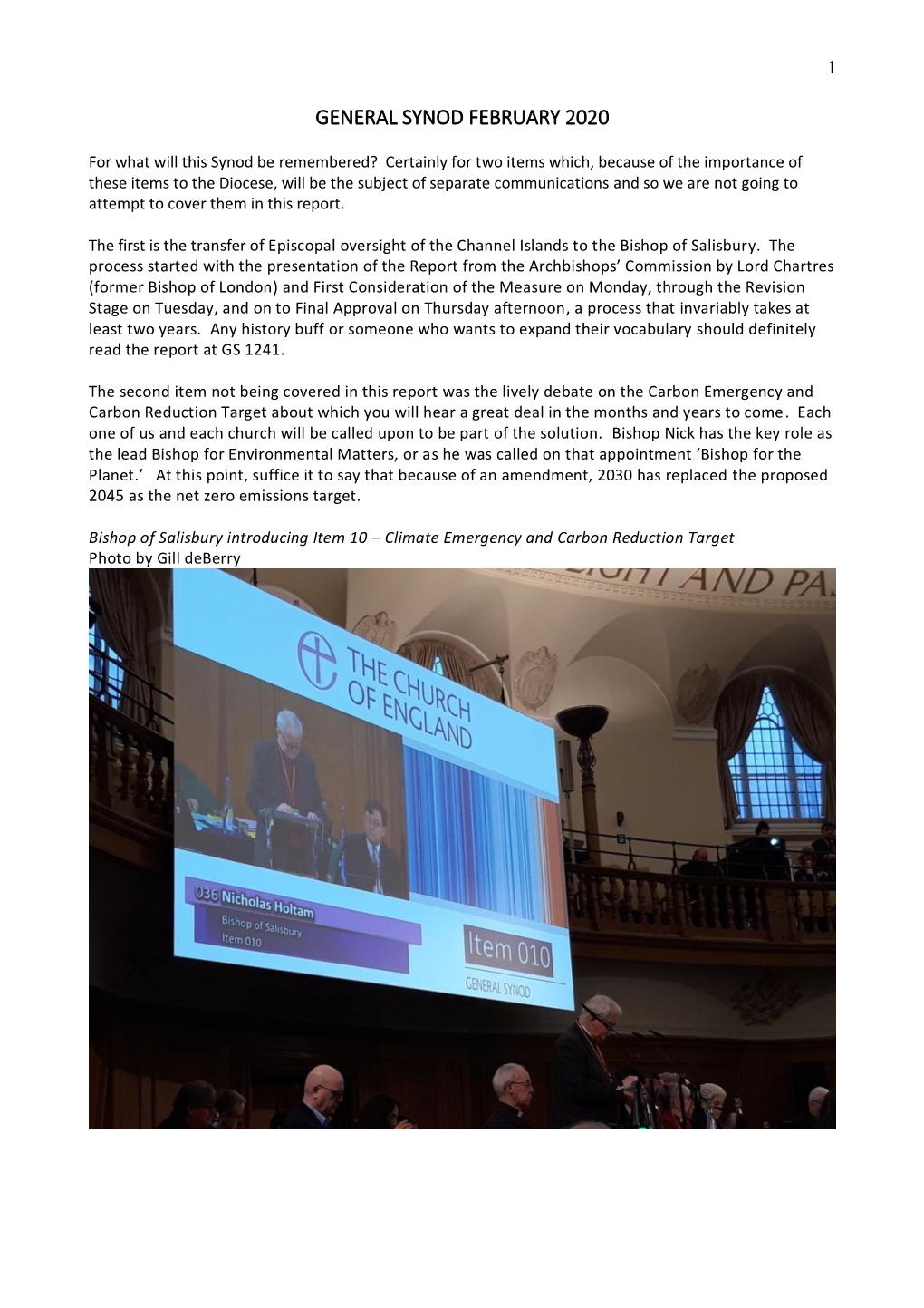 General Synod February 2020