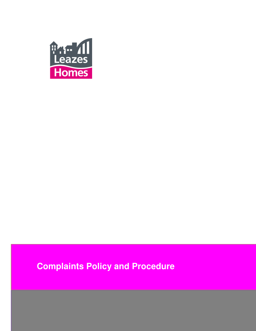 Complaints Policy and Procedure