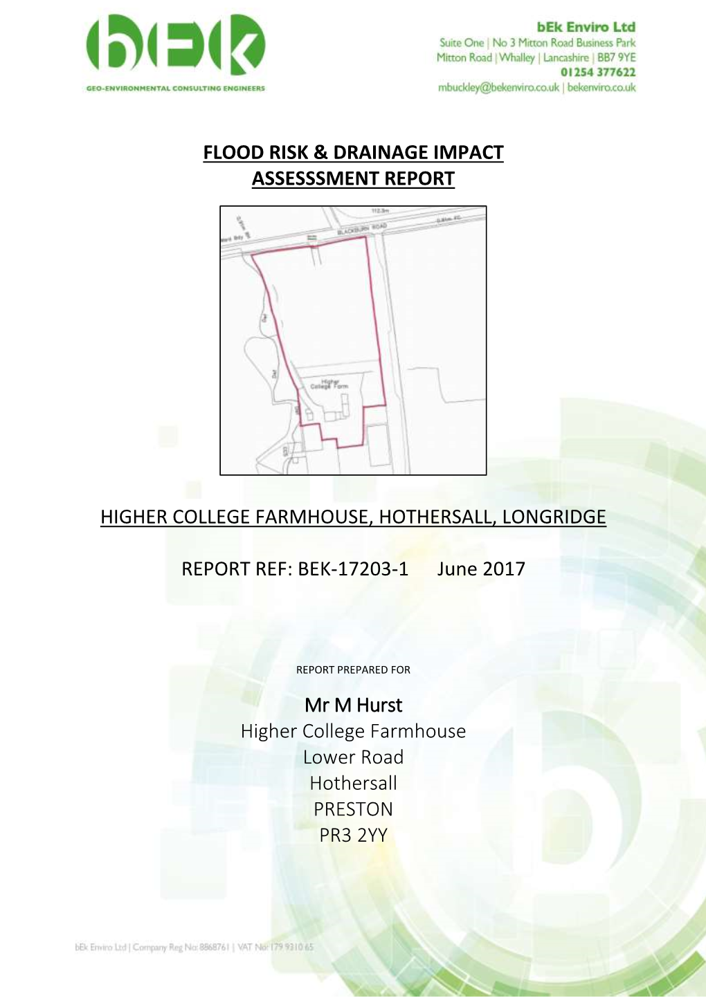 Flood Risk & Drainage Impact Assesssment Report Higher