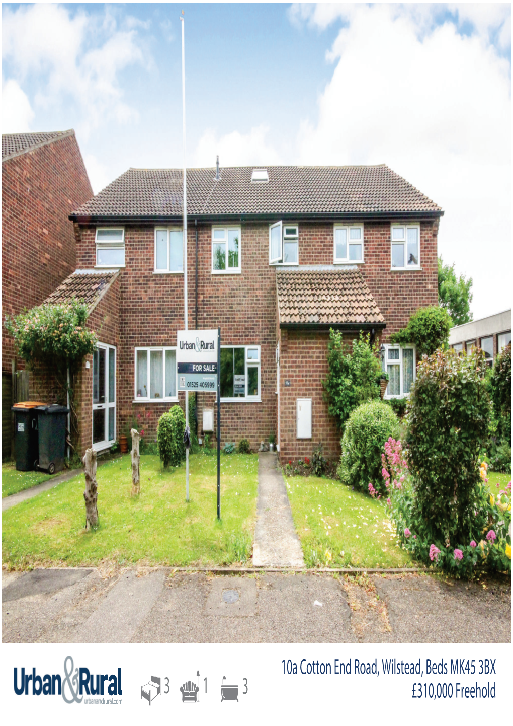 £310,000 Freehold 10A Cotton End Road, Wilstead, Beds MK45