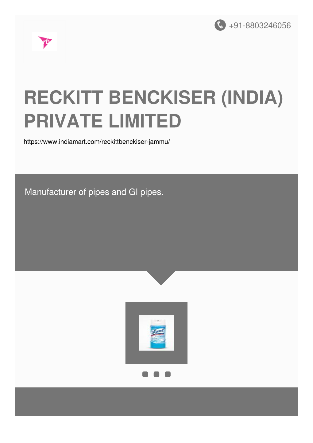 Reckitt Benckiser (India) Private Limited