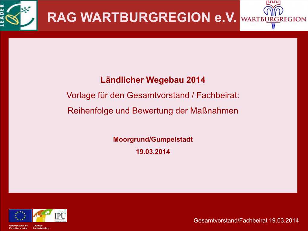 RAG WARTBURGREGION Ev