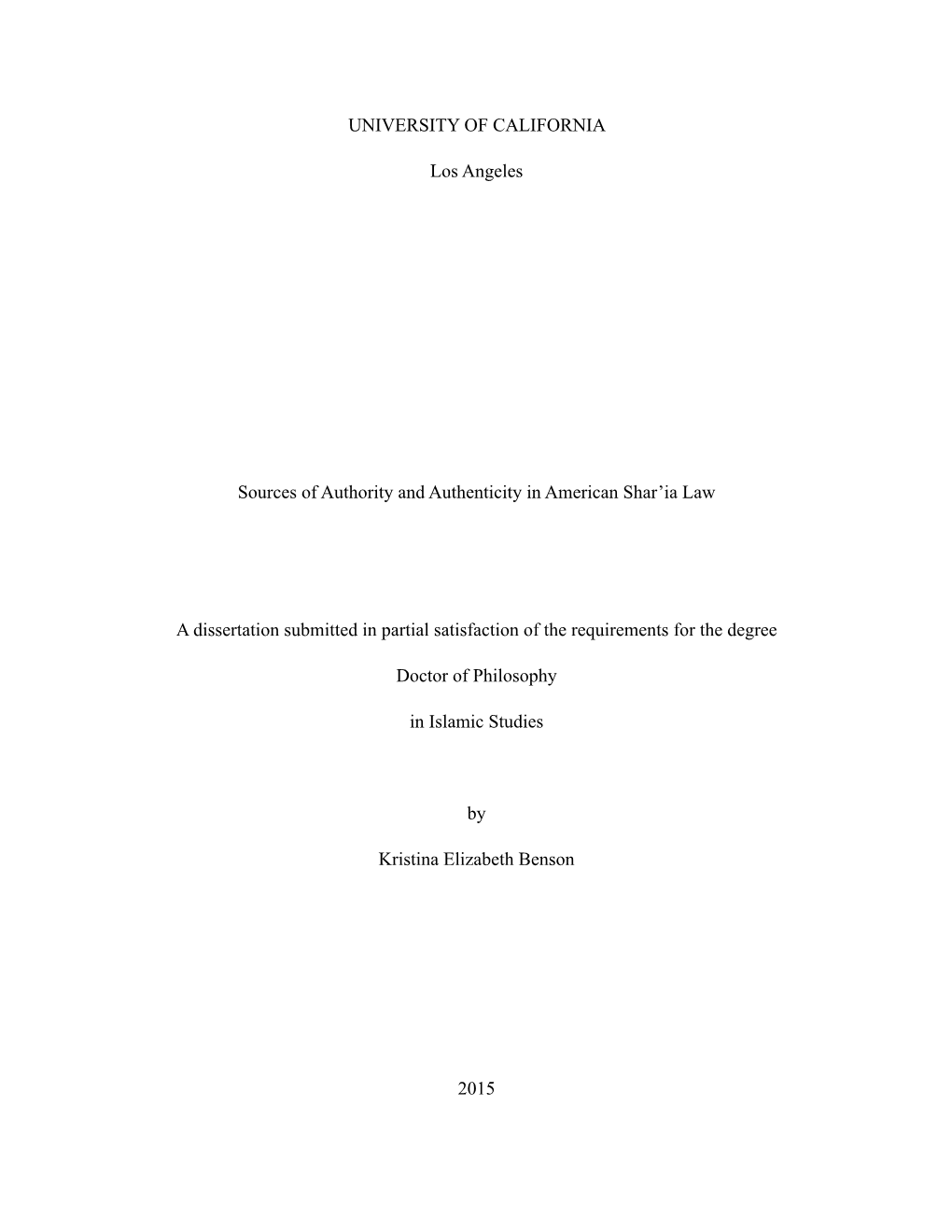 Dissertation Title Page