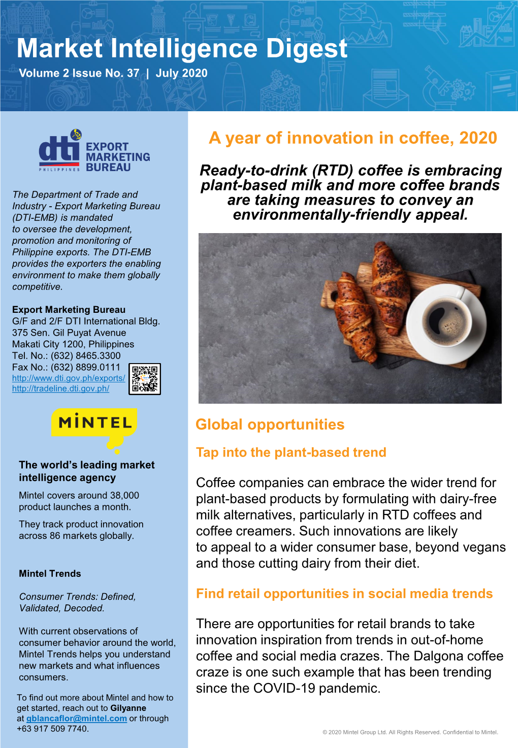 Year of Innovation in Coffee, 2020