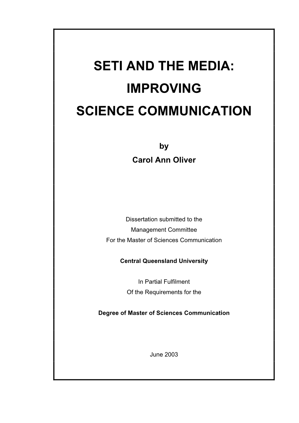 Improving Science Communication