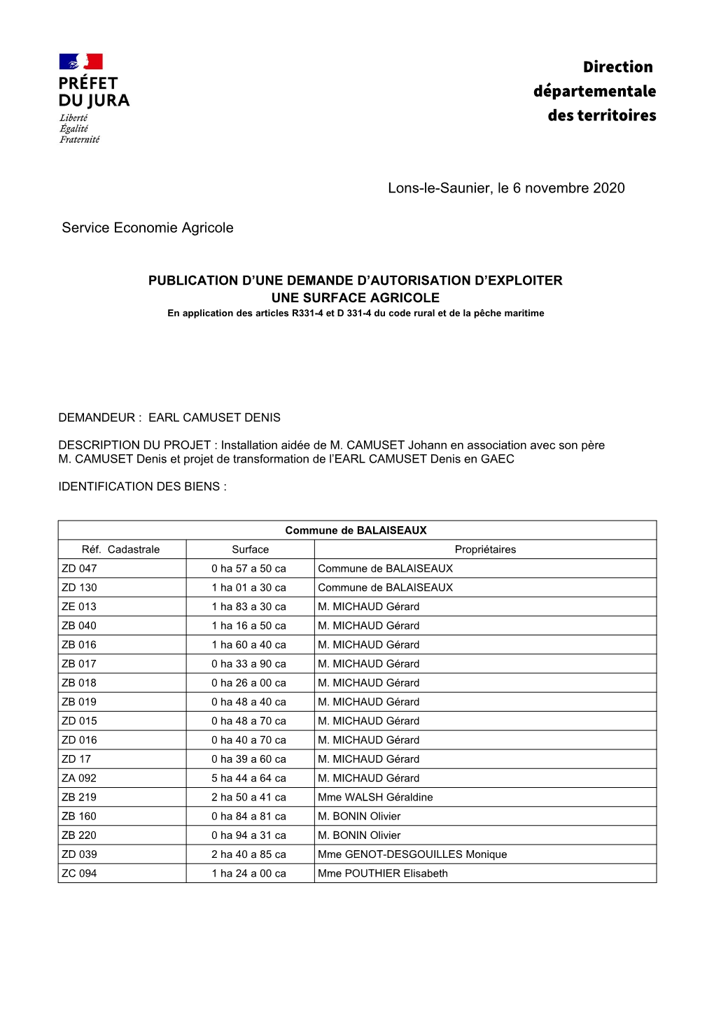 Direction Départementale Des Territoires