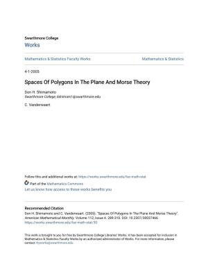 Spaces of Polygons in the Plane and Morse Theory
