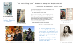 Sebastian Barry and the Religio Medici