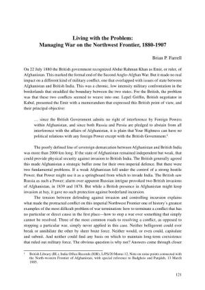 Managing War on the Northwest Frontier, 1880-1907