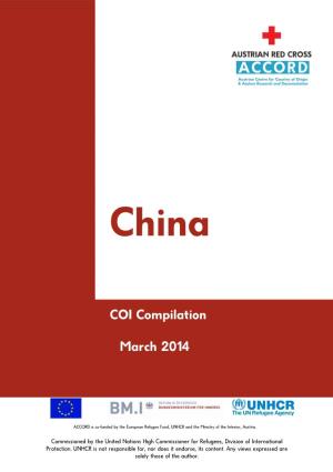 China COI Compilation-March 2014