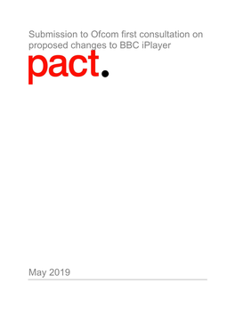 Pact First Consultation Response