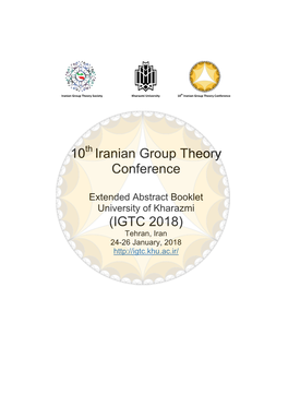 10 Iranian Group Theory Conference (IGTC 2018)