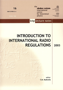 Introduction to International Radio Regulations
