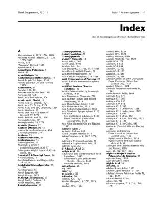Third Supplement, FCC 11 Index / All-Trans-Lycopene / I-1