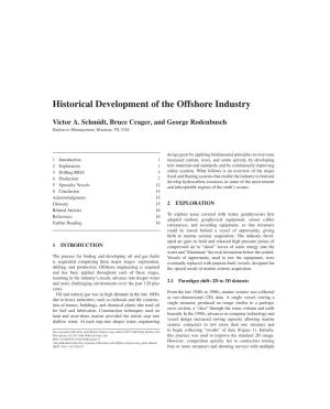 Historical Development of the Offshore Industry