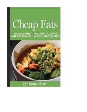 Cheap Eats Column in the Boston Globe Food Section Every Wednesday So Popular