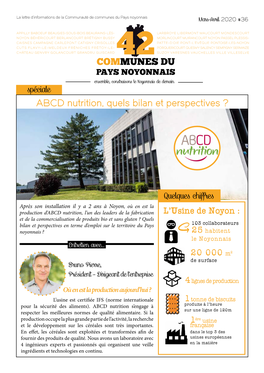 ABCD Nutrition, Quels Bilan Et Perspectives ?