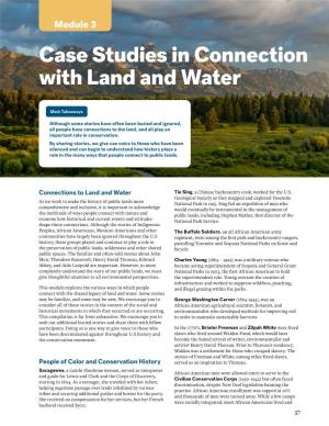 Case Studies in Connection with Land and Water