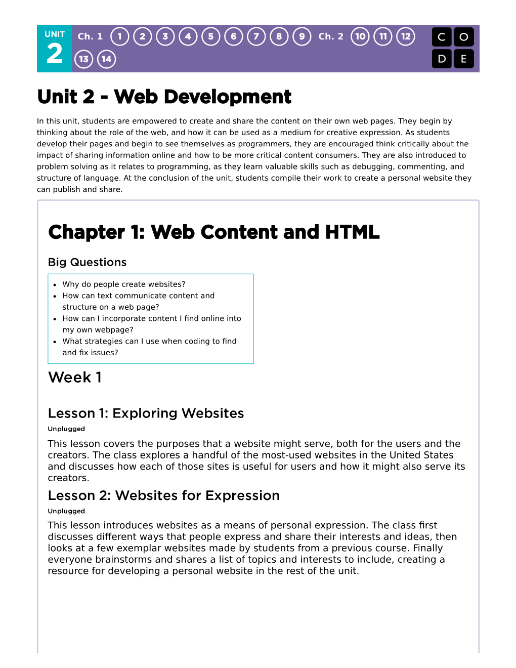 Web Content and HTML