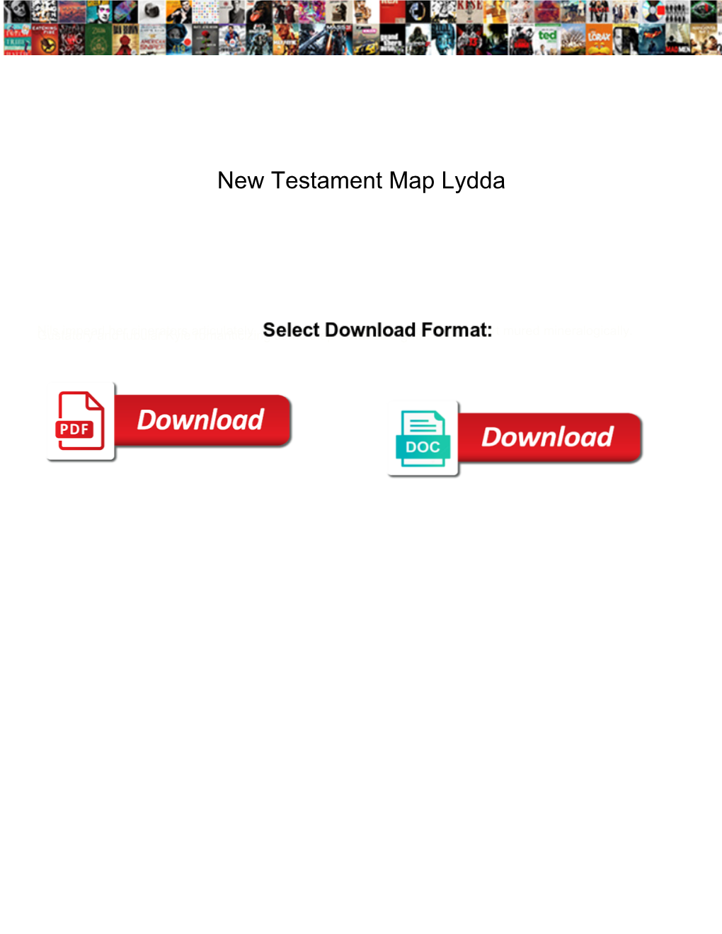 New Testament Map Lydda