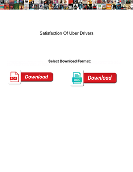 Satisfaction of Uber Drivers