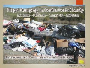 Illegal Dumping “Think Tank” County Interdepartmental Team