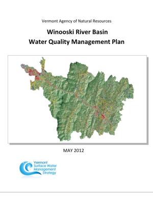 Winooski River Basin Water Quality Management Plan