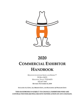 2020 Commercial Exhibitor Handbook