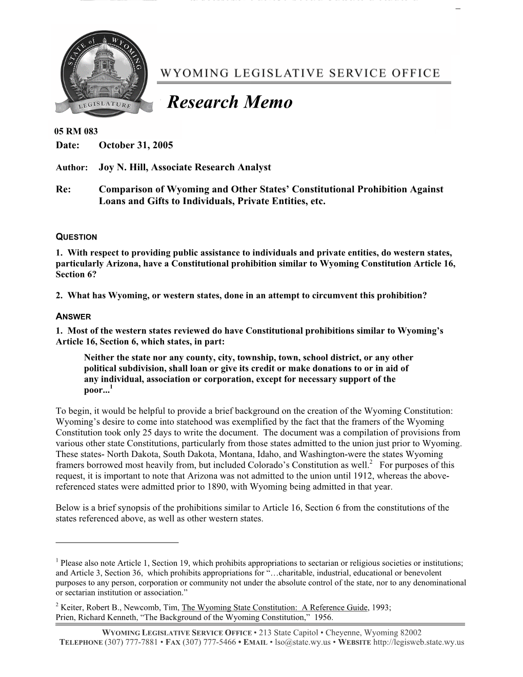 Research Memo